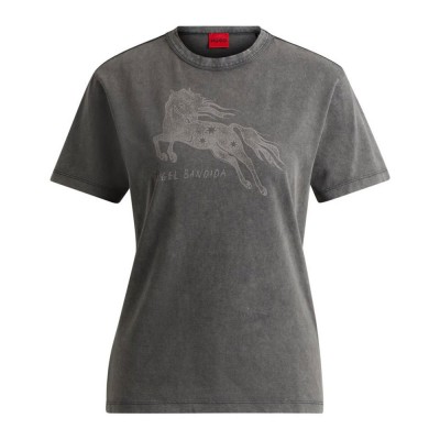 тениска,дамски,тениски,hugo,damacia,10260613,short,sleeve,t,shirt,grey