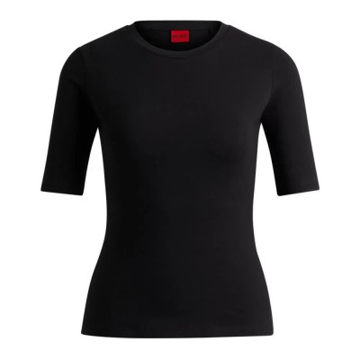 тениска,дамски,тениски,hugo,darnelia,10259804,short,sleeve,t,shirt,black