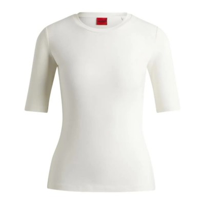 тениска,дамски,тениски,hugo,darnelia,10259804,short,sleeve,t,shirt,natural,(beige)