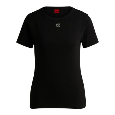 тениска,дамски,тениски,hugo,deloris,10258222,short,sleeve,t,shirt,black