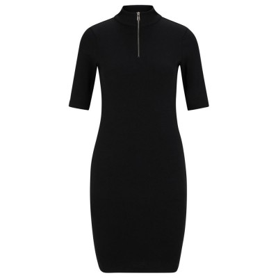 рокля,дамски,поли,и,рокли,hugo,neriella,10258222,short,sleeve,midi,dress,black