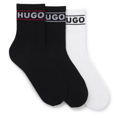 чорапи,дамски,чорапи,hugo,sporty,cc,w,10260645,socks,3,pairs,white,black,(open,miscellaneous)