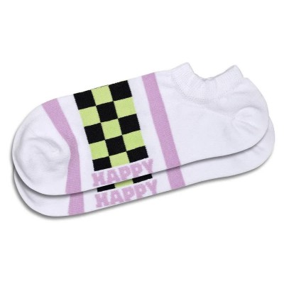 чорапи,мъжки,чорапи,happy,socks,checked,stripe,no,show,socks,white,(multicolor)