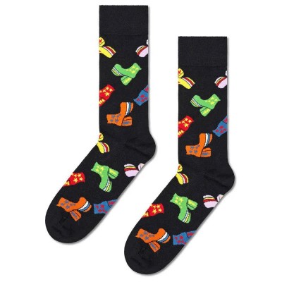 чорапи,мъжки,чорапи,happy,socks,disco,shoes,crew,socks,multicolor,(black)