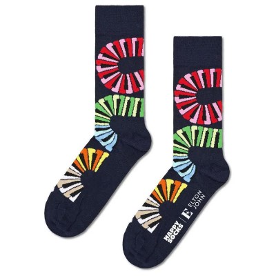 чорапи,мъжки,чорапи,happy,socks,piano,notes,crew,socks,multicolor,(navy)