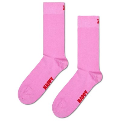чорапи,мъжки,чорапи,happy,socks,solid,crew,socks,pink