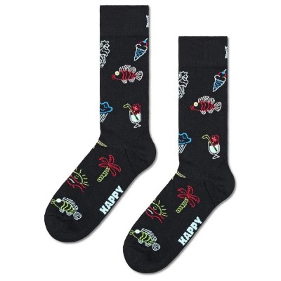 чорапи,мъжки,чорапи,happy,socks,summer,lo,fi,crew,socks,multicolor,(black)