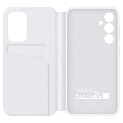 други,аксесоари,samsung,galaxy,s23,fe,smart,view,wallet,flip,phone,case,clear,(white)