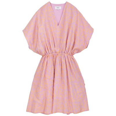 рокля,дамски,поли,и,рокли,makia,snug,3,4,sleeve,short,dress,pink