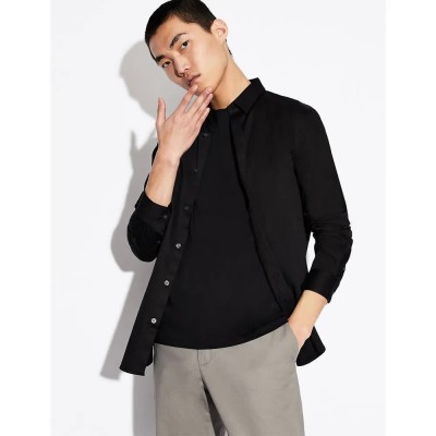 тениска,мъжки,тениски,armani,exchange,8nzt74,zja5z,short,sleeve,v,neck,t,shirt,black,(black)