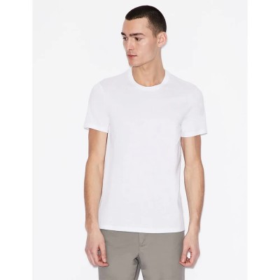 тениска,мъжки,тениски,armani,exchange,8nzt74,zja5z,short,sleeve,v,neck,t,shirt,white