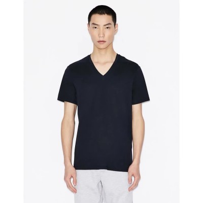 тениска,мъжки,тениски,armani,exchange,8nzt75,zja5z,short,sleeve,v,neck,t,shirt,navy,(blue)