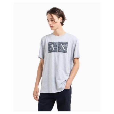 тениска,мъжки,тениски,armani,exchange,8nztck,z8h4z,short,sleeve,v,neck,t,shirt,grey,(heather,grey)