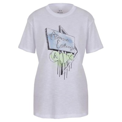 тениска,дамски,тениски,armani,exchange,3dyt17,yj3sz,short,sleeve,t,shirt,white