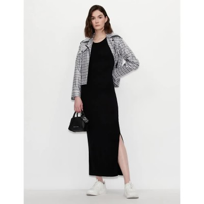рокля,дамски,поли,и,рокли,armani,exchange,8nya93,yjb3z,sleeveless,long,dress,black