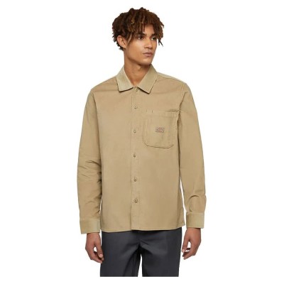 риза,с,дълъг,ръкав,мъжки,ризи,dickies,corduroy,long,sleeve,shirt,beige,(khaki)