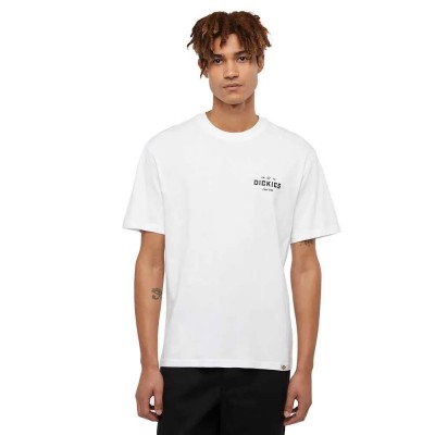 тениска,мъжки,тениски,dickies,emblem,short,sleeve,t,shirt,white
