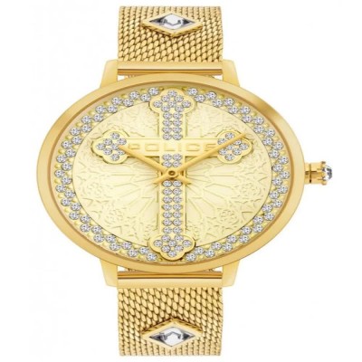 часовник,часовници,police,pl16031mgs.22mma,woman,watch,golden,(gold,gold)