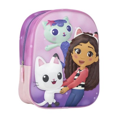 раница,раници,universal,studios,gabby´s,dollhouse,3d,backpack,pink,(pink)