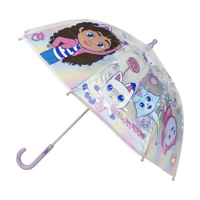 чадър,чадъри,universal,studios,gabby´s,dollhouse,45cm,umbrella,clear,(pink)