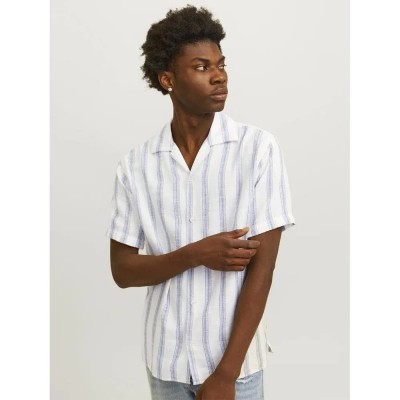 риза,с,къс,ръкав,мъжки,ризи,jack,&,jones,noto,stripe,resort,short,sleeve,shirt,cloud,dancer,(white)