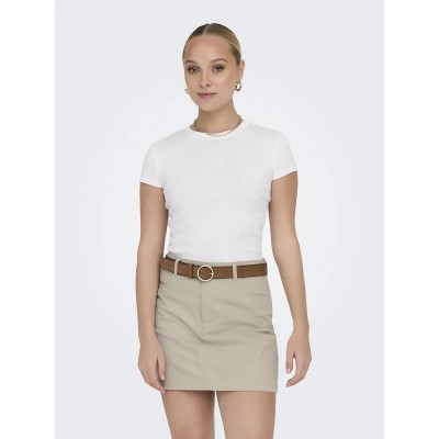 тениска,дамски,тениски,only,elina,short,sleeve,t,shirt,white,(beige)