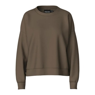 блуза,дамски,блузи,pieces,chilli,sweatshirt,brown,(morel)