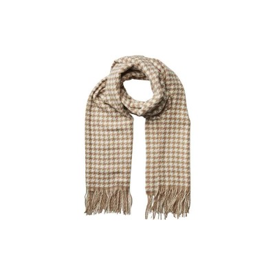 шал,ръкавици,шапки,и,шалове,pieces,jira,wool,scarf,beige,(silver,mink,aop,check)