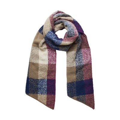 шал,ръкавици,шапки,и,шалове,pieces,pyron,checked,scarf,multicolor,(festival,fuchsia)