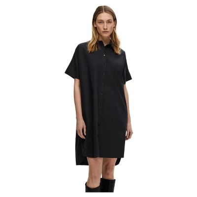 рокля,дамски,поли,и,рокли,selected,blair,short,sleeve,dress,black