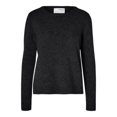 блуза,дамски,пуловери,дамски,плетени,дрехи,selected,manila,cashmere,sweater,black,(black)