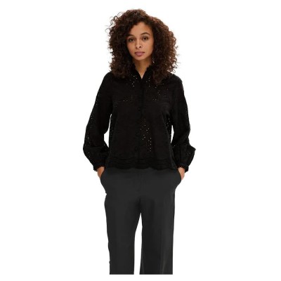 риза,с,дълъг,ръкав,дамски,ризи,selected,tatiana,long,sleeve,shirt,black,(black)