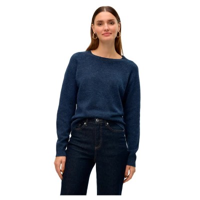 сако,дамски,пуловери,дамски,плетени,дрехи,vero,moda,doffy,sweater,blue,(navy,blazer,detail,w.,black,melange)