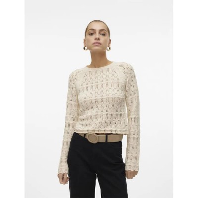 блуза,дамски,пуловери,дамски,плетени,дрехи,vero,moda,new,fabienne,sweater,beige,(birch)