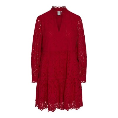 рокля,дамски,поли,и,рокли,yas,holi,long,sleeve,dress,salsa,(red)