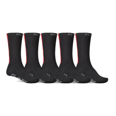 чорапи,мъжки,чорапи,globe,stripe,hi,crew,socks,5,pairs,black,(black,red)