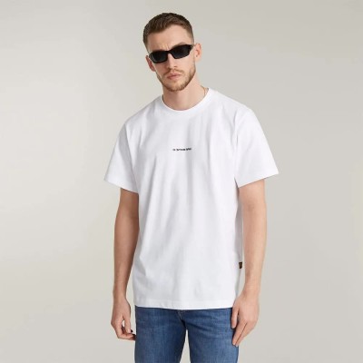 тениска,мъжки,тениски,g,star,center,chest,logo,short,sleeve,t,shirt,white,(white)
