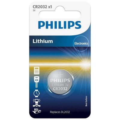 батерии,philips,cr2032,button,battery,clear,(silver)