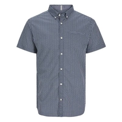 риза,с,къс,ръкав,мъжки,ризи,jack,&,jones,jack,print,short,sleeve,shirt,navy,blazer,fit,comfort,(blue)