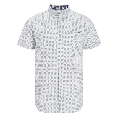 риза,с,къс,ръкав,мъжки,ризи,jack,&,jones,jack,print,short,sleeve,shirt,white,(white,fit,comfort)