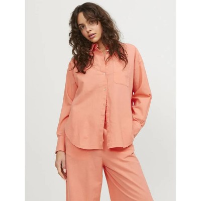 риза,с,дълъг,ръкав,дамски,блузи,дамски,ризи,jack,&,jones,jamie,jjxx,long,sleeve,shirt,peach,echo,(orange)