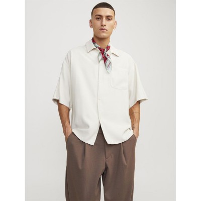 риза,с,къс,ръкав,мъжки,ризи,jack,&,jones,john,short,sleeve,shirt,beige