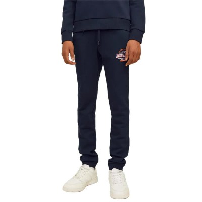 сако,детски,панталони,jack,&,jones,logo,sweat,pants,navy,blazer,print,white,+,marmelade,(blue)