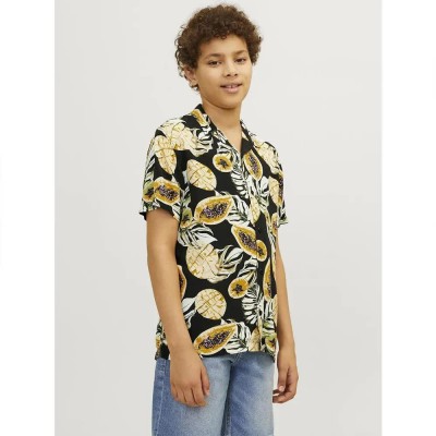 риза,с,къс,ръкав,детски,ризи,jack,&,jones,luke,trampa,short,sleeve,shirt,multicolor,(black)