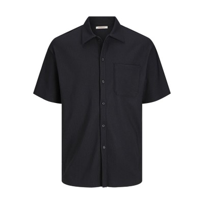 риза,с,къс,ръкав,мъжки,ризи,jack,&,jones,mykonos,plisse,short,sleeve,shirt,black