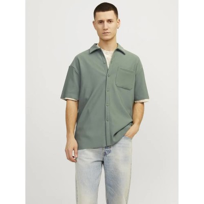 риза,с,къс,ръкав,мъжки,ризи,jack,&,jones,mykonos,plisse,short,sleeve,shirt,fields,of,rye,(green)