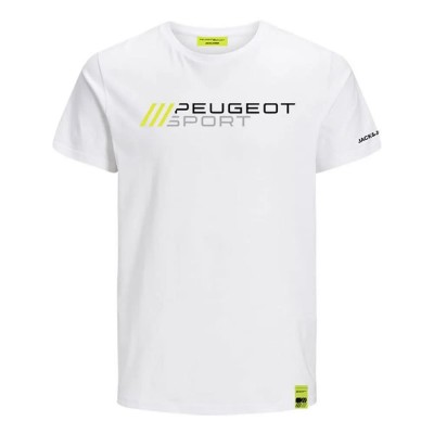 тениска,мъжки,тениски,jack,&,jones,peugeot,logo,short,sleeve,t,shirt,white,(white)