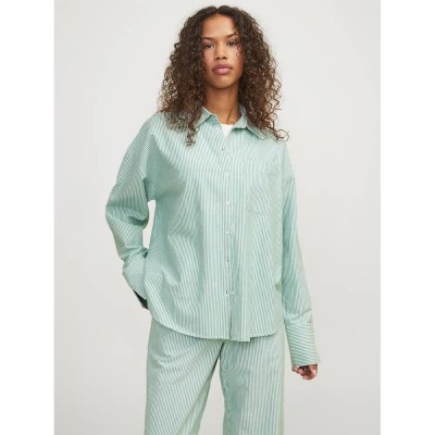 риза,с,дълъг,ръкав,дамски,блузи,дамски,ризи,jack,&,jones,siva,oxford,jjxx,long,sleeve,shirt,grayed,jade,detail,stripes,(green)