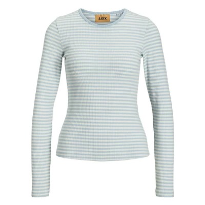 тениска,дамски,тениски,jack,&,jones,stella,jjxx,long,sleeve,t,shirt,grey,(vanilla,ice,stripes,sky,way)