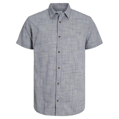 риза,с,къс,ръкав,мъжки,ризи,jack,&,jones,structure,short,sleeve,shirt,navy,blazer,(grey)